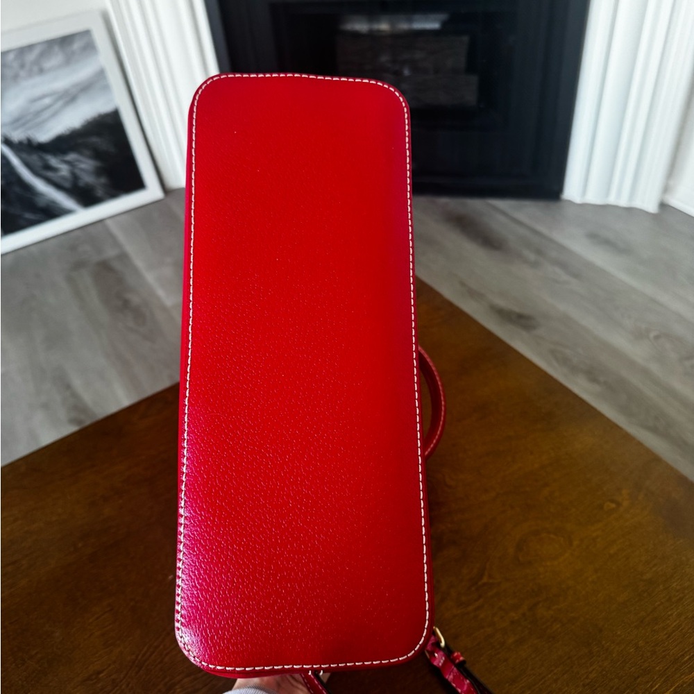 kate spade Red Dome Satchel Leather Handbag - Picture 7 of 9